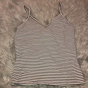 WET SEAL STRIPED CROPPED TANK TOP